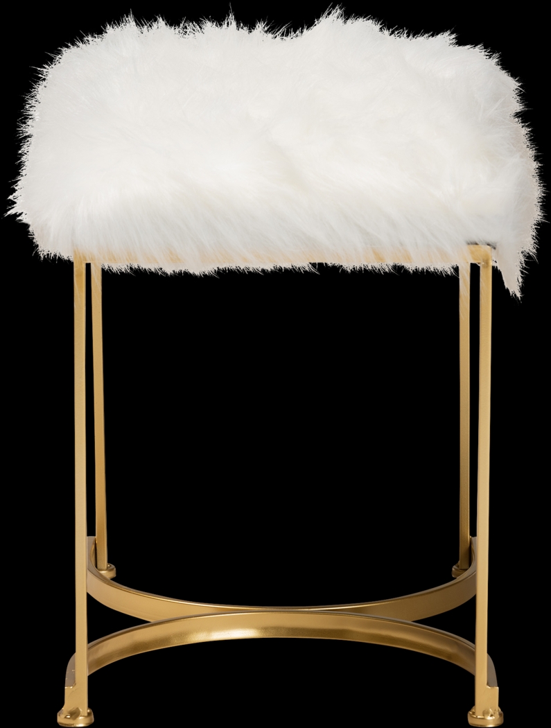 Blandsford White Ottoman - Thumbnail - Image 3