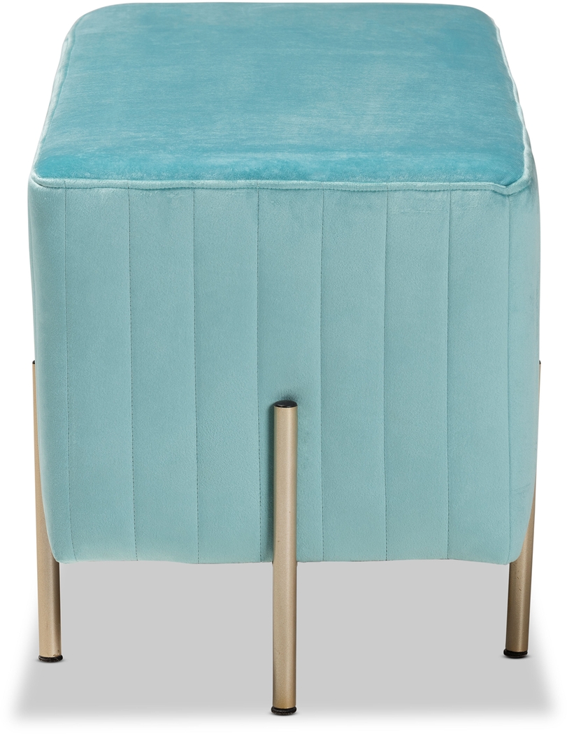 Blanning Blue Ottoman - Thumbnail - Image 3