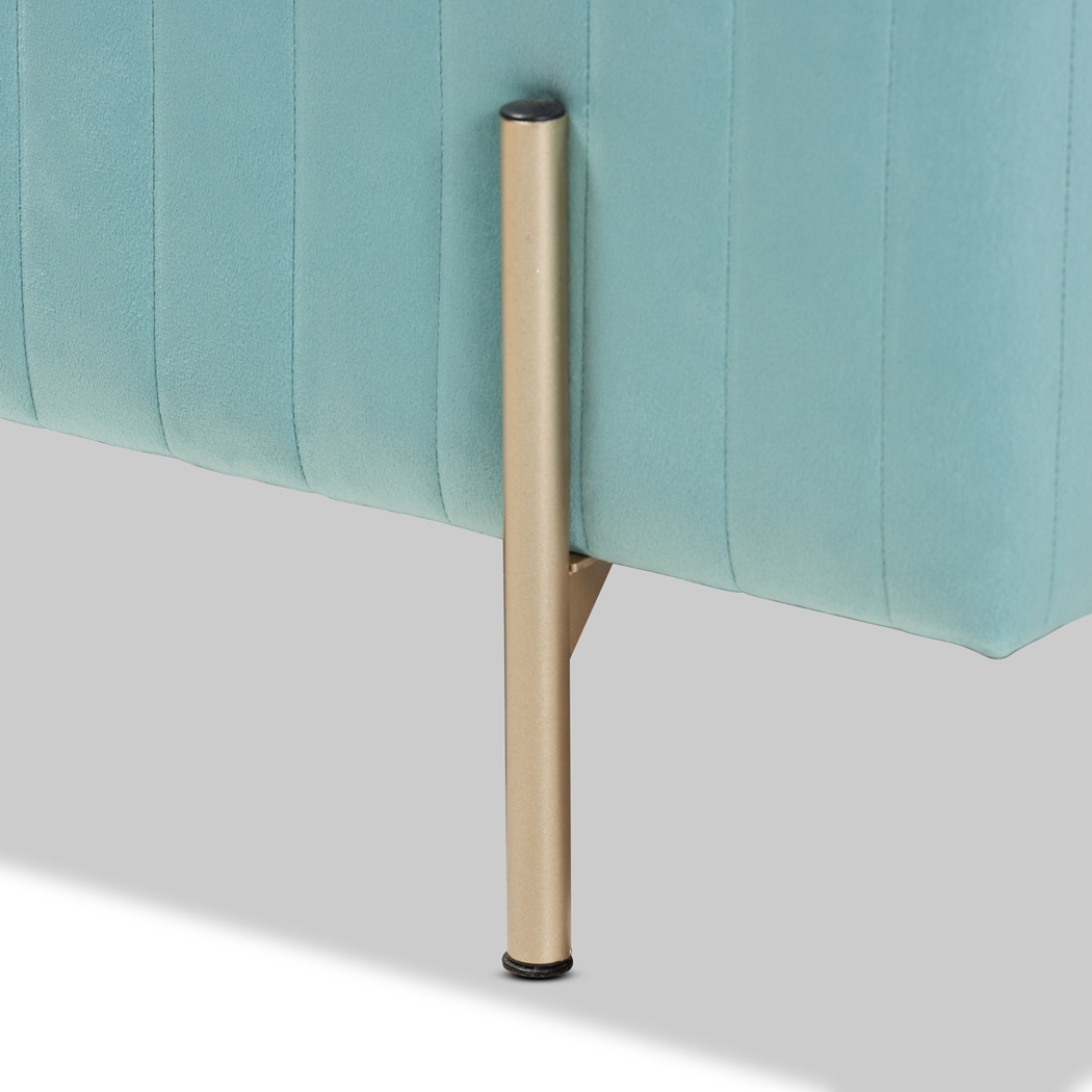 Blanning Blue Ottoman - Thumbnail - Image 4