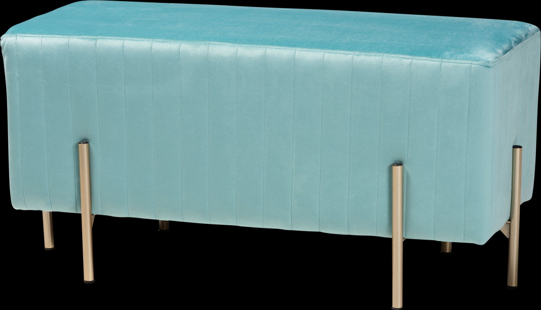 Blanning Blue Ottoman - Thumbnail - Image 1