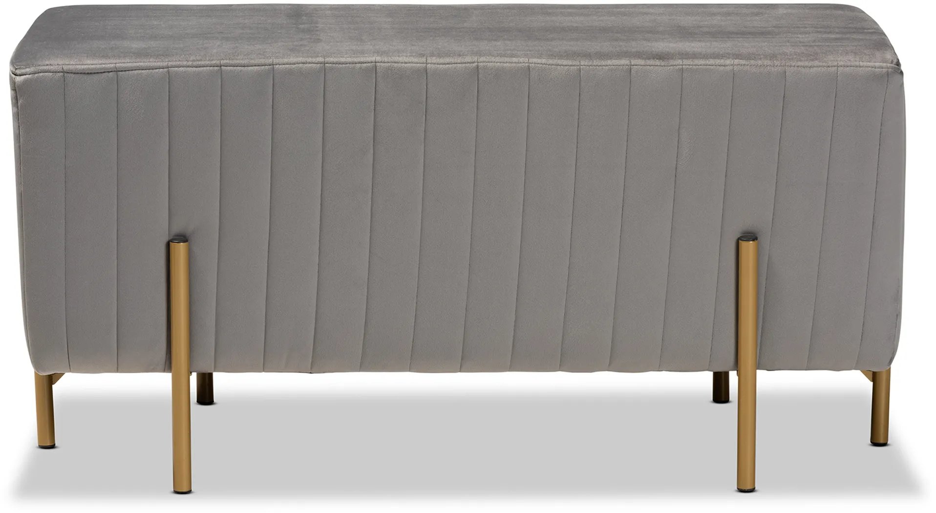 Blanning Gray Ottoman - Thumbnail - Image 2