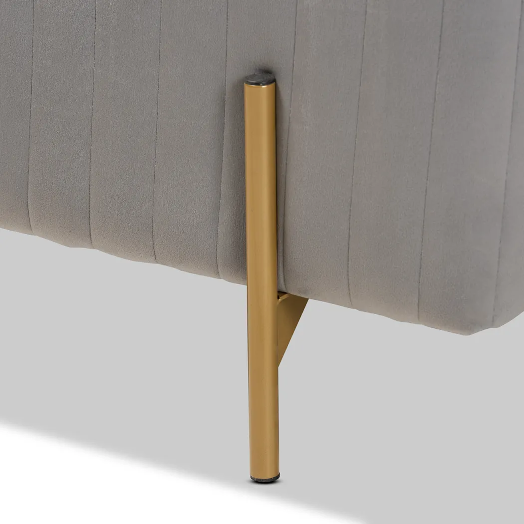 Blanning Gray Ottoman - Thumbnail - Image 4