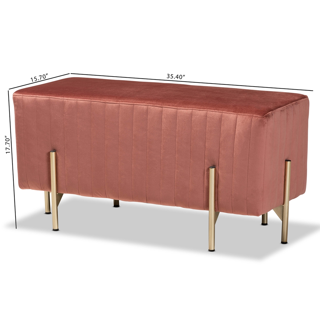 Blanning Pink Ottoman - Thumbnail - Image 8