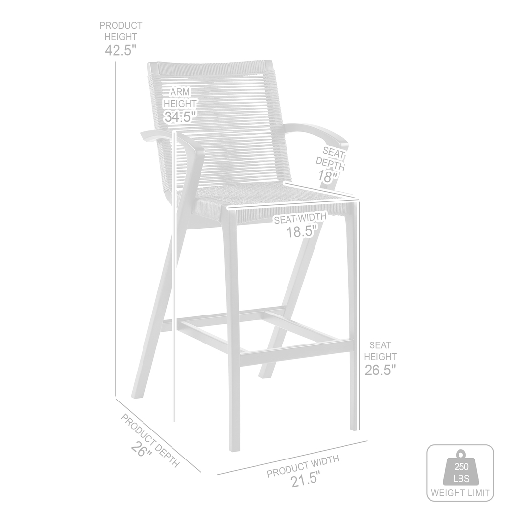 Outdoor Blavis Gray Counter Stool - Thumbnail - Image 11