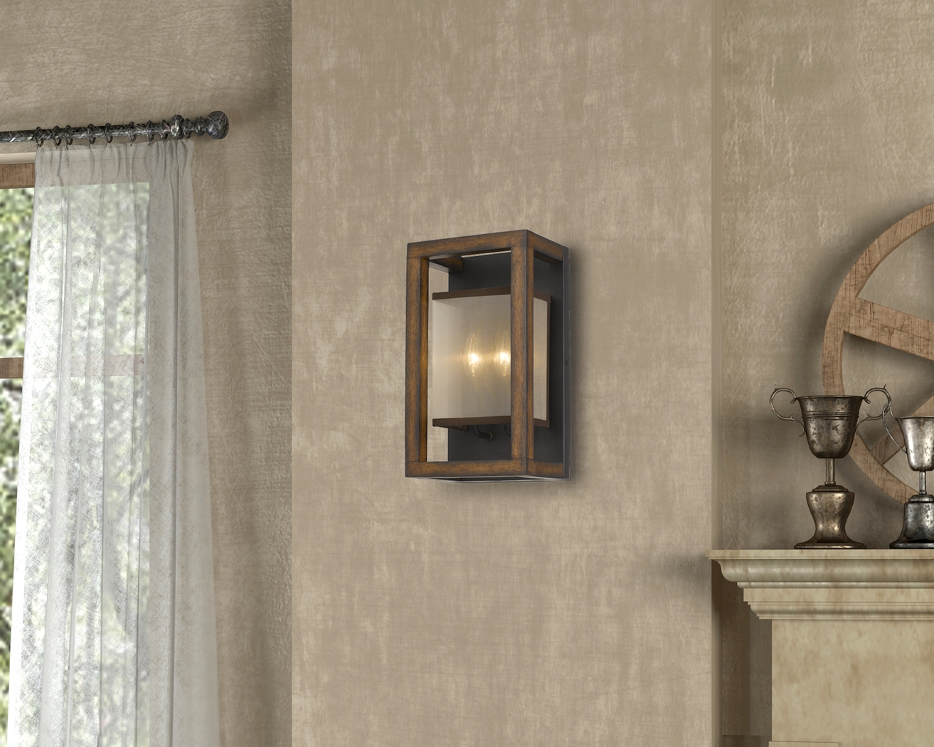 Bleker Brown Wall Sconce - Thumbnail - Image 2