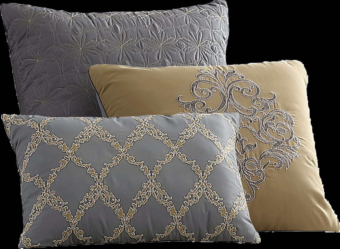Blenheim Gray 9 Pc Queen Comforter Set - Thumbnail - Image 5