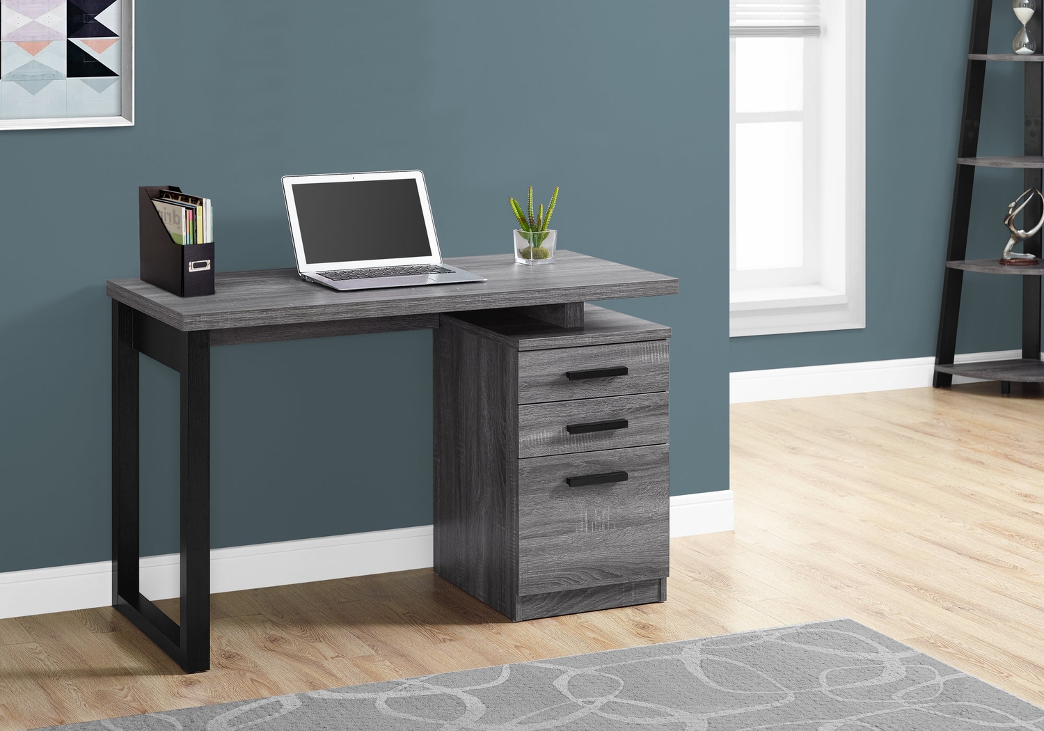 Blessington Gray Desk - Thumbnail - Image 2