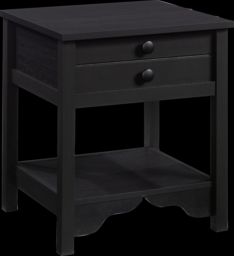 Blighton Black Nightstand - Thumbnail - Image 1