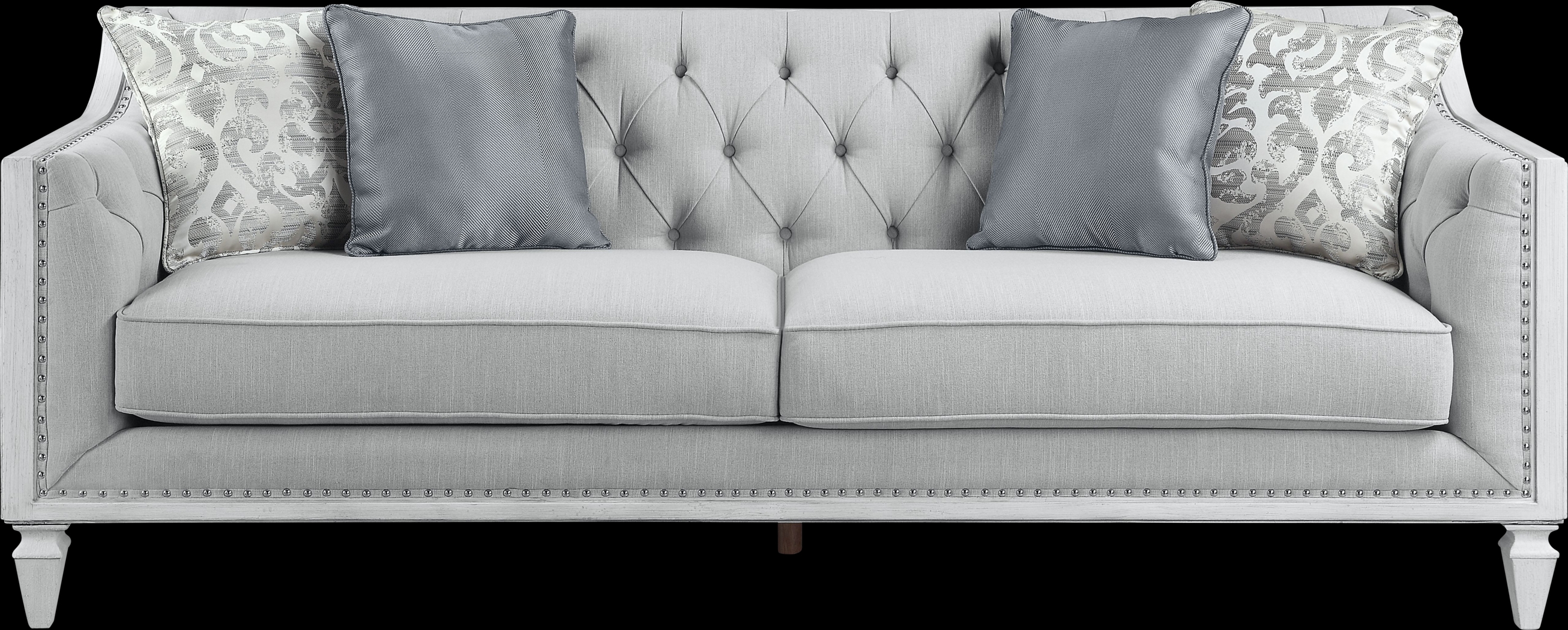 Blinn Light Gray Sofa with Four Pillows - Thumbnail - Image 3