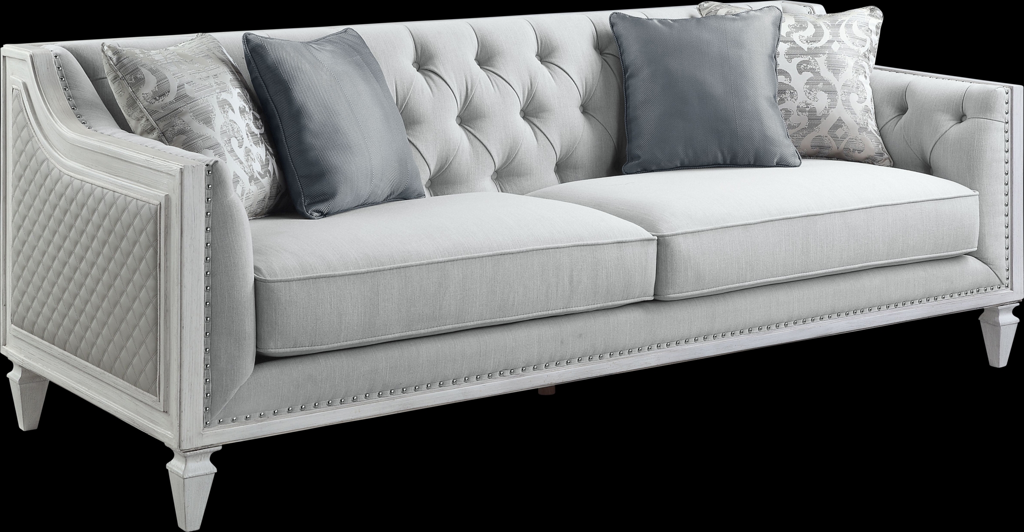 Blinn Light Gray Sofa with Four Pillows - Thumbnail - Image 1