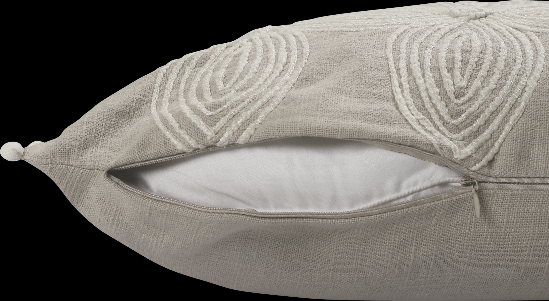 Bloomdes Beige Lumbar Pillow - Thumbnail - Image 2