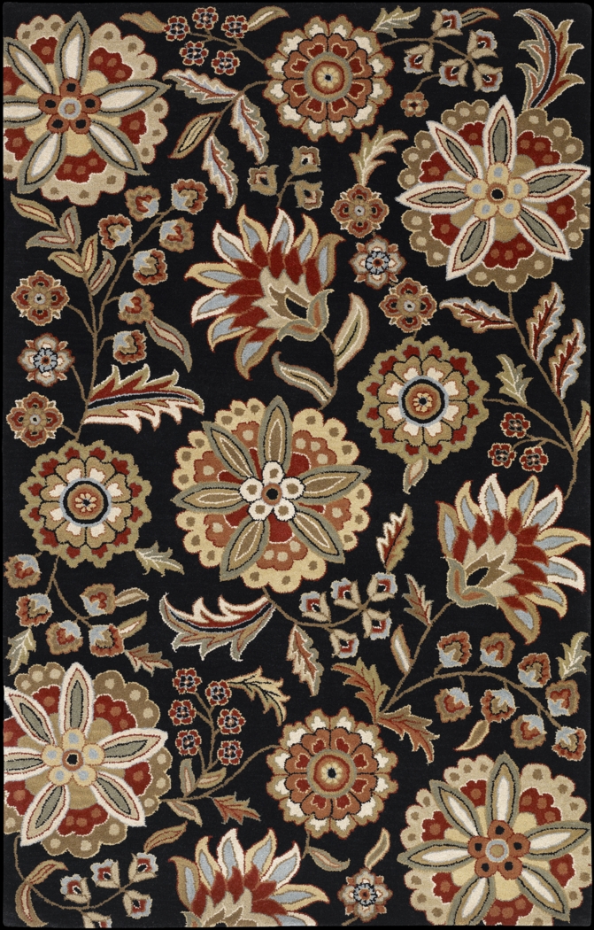 Blooming Black 8 x 11 Rug - Thumbnail - Image 1