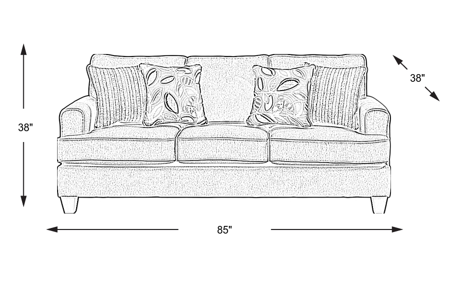 Dimension Image. Please refer to the Dimension Tab on this page for dimension details.