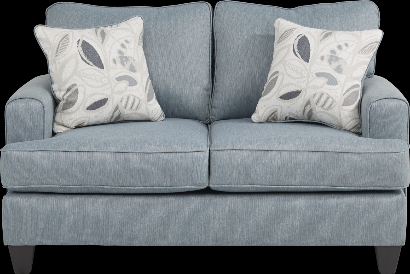 Blooming Grove Aqua Loveseat - Thumbnail - Image 1