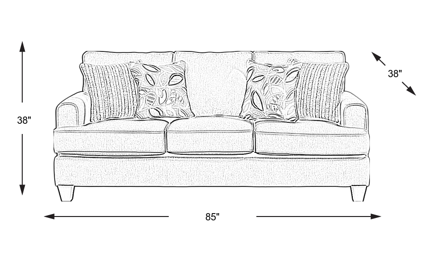 Dimension Image. Please refer to the Dimension Tab on this page for dimension details.