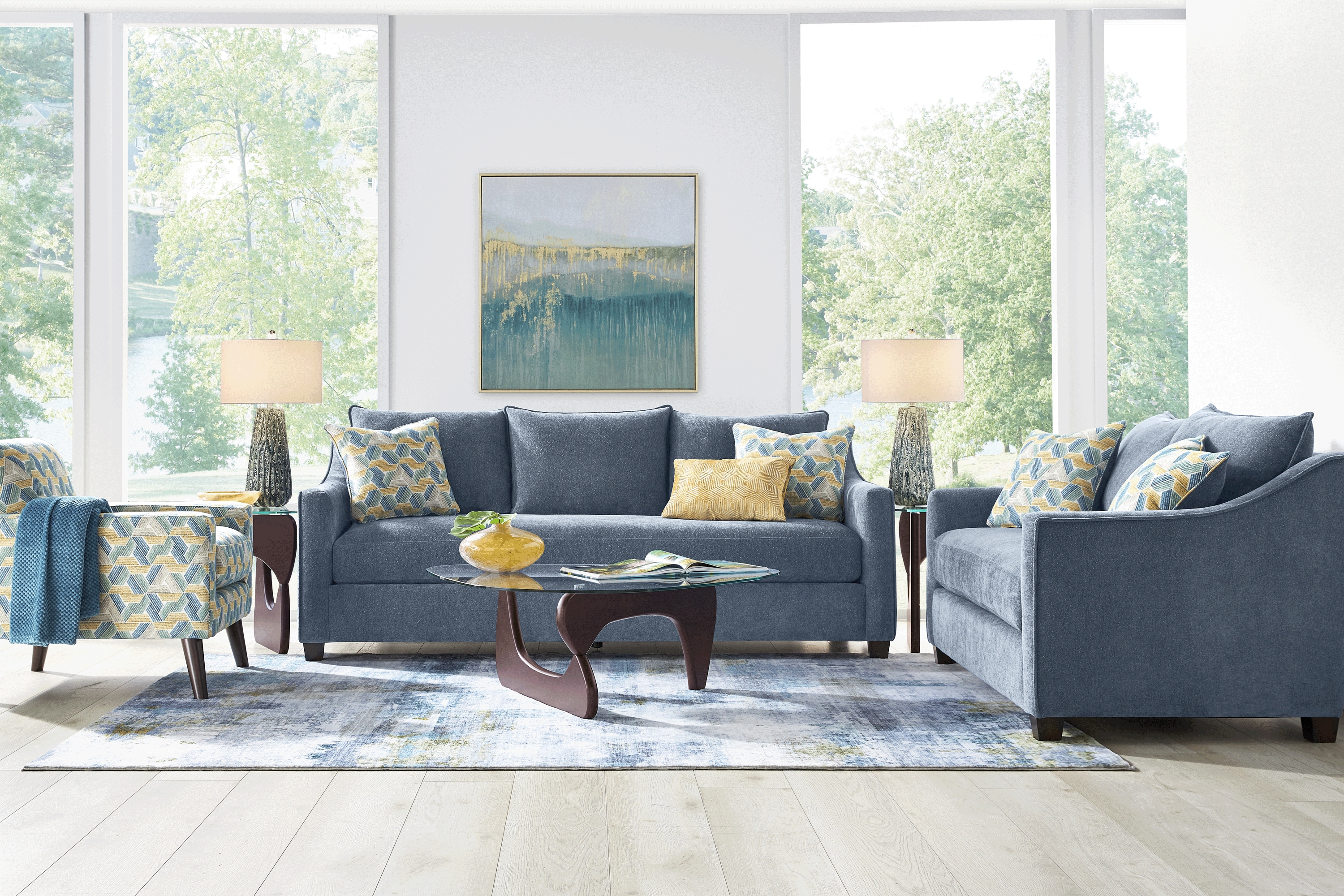 Bloomington Denim 5 Pc Living Room - Thumbnail - Image 1