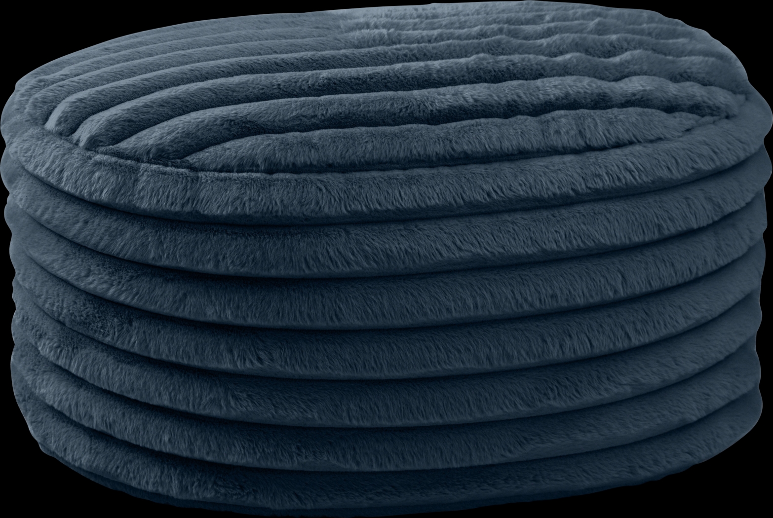 Blossi Blue Large Pouf - Thumbnail - Image 1