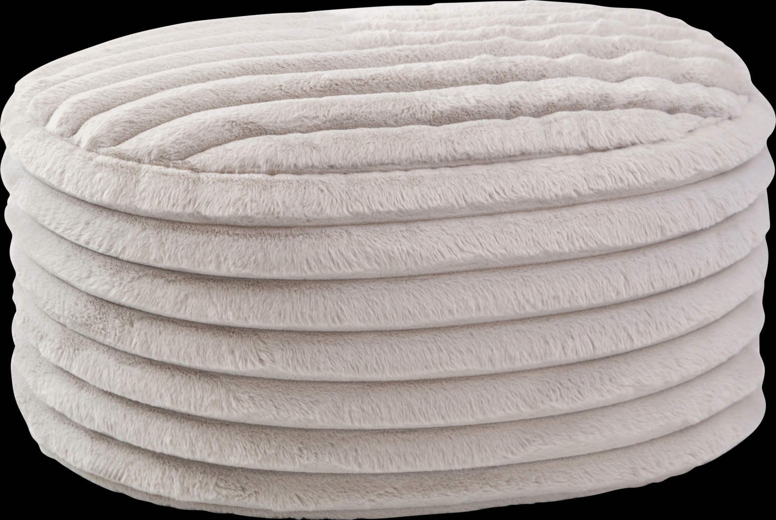 Blossi Gray Large Pouf - Thumbnail - Image 1