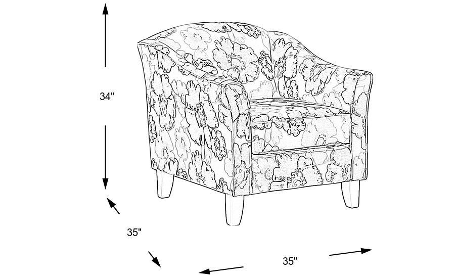 Dimension Image. Please refer to the Dimension Tab on this page for dimension details.