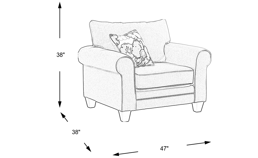 Dimension Image. Please refer to the Dimension Tab on this page for dimension details.