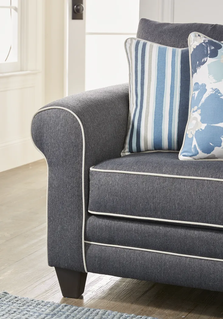 Blossom Fields Blue 7 Pc Living Room - Thumbnail - Image 5