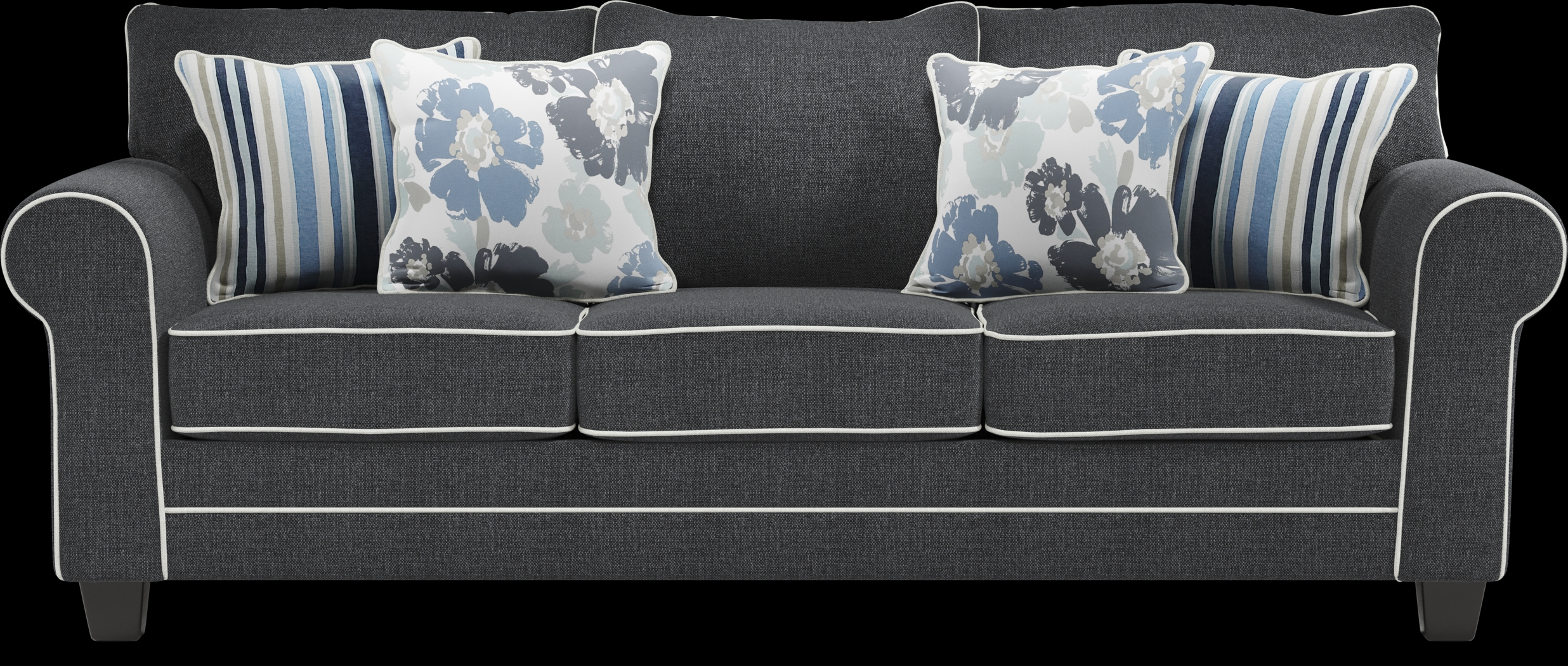 Blossom Fields Blue Sofa - Thumbnail - Image 1