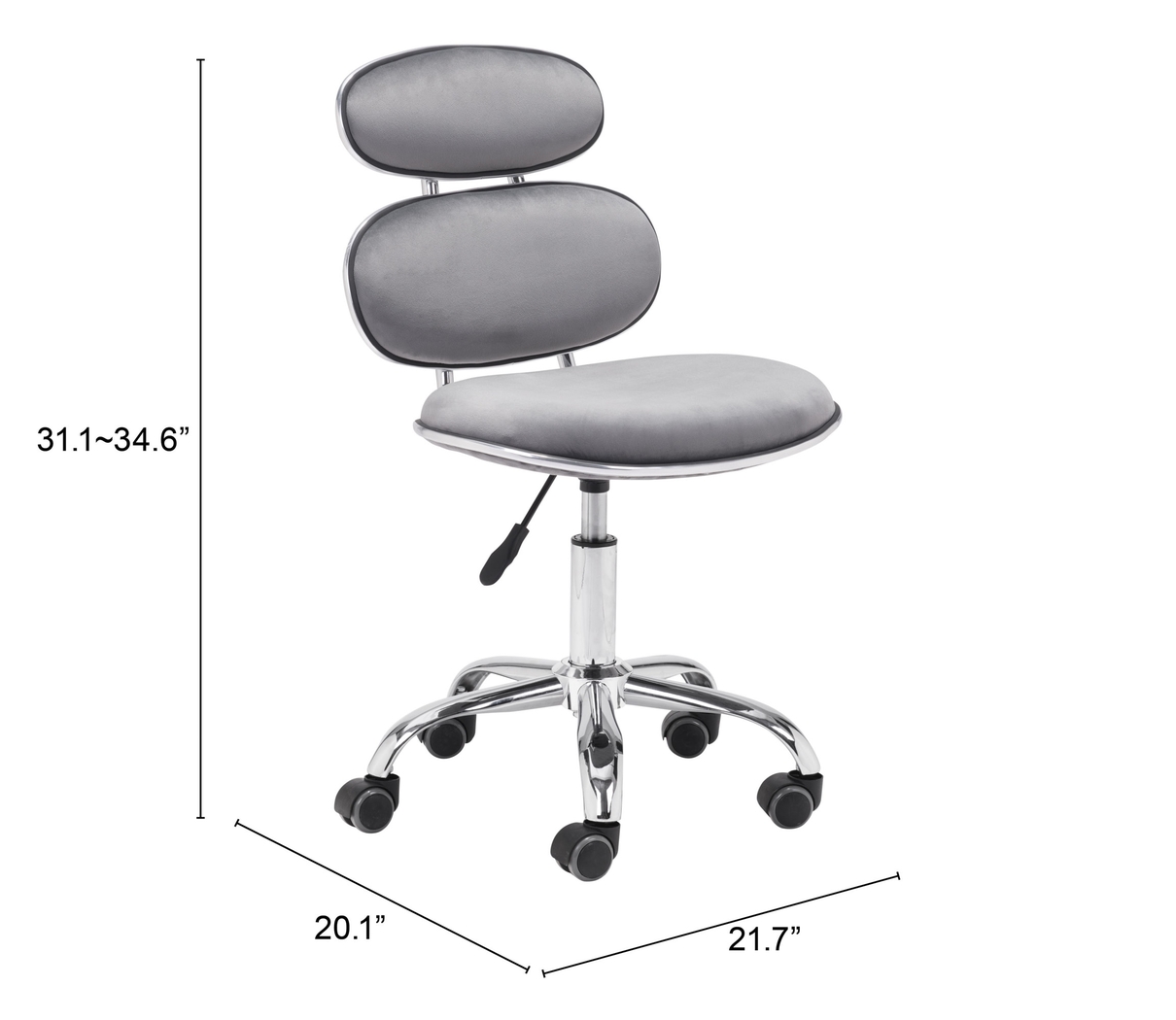 Blossomia Gray Office Chair - Thumbnail - Image 7
