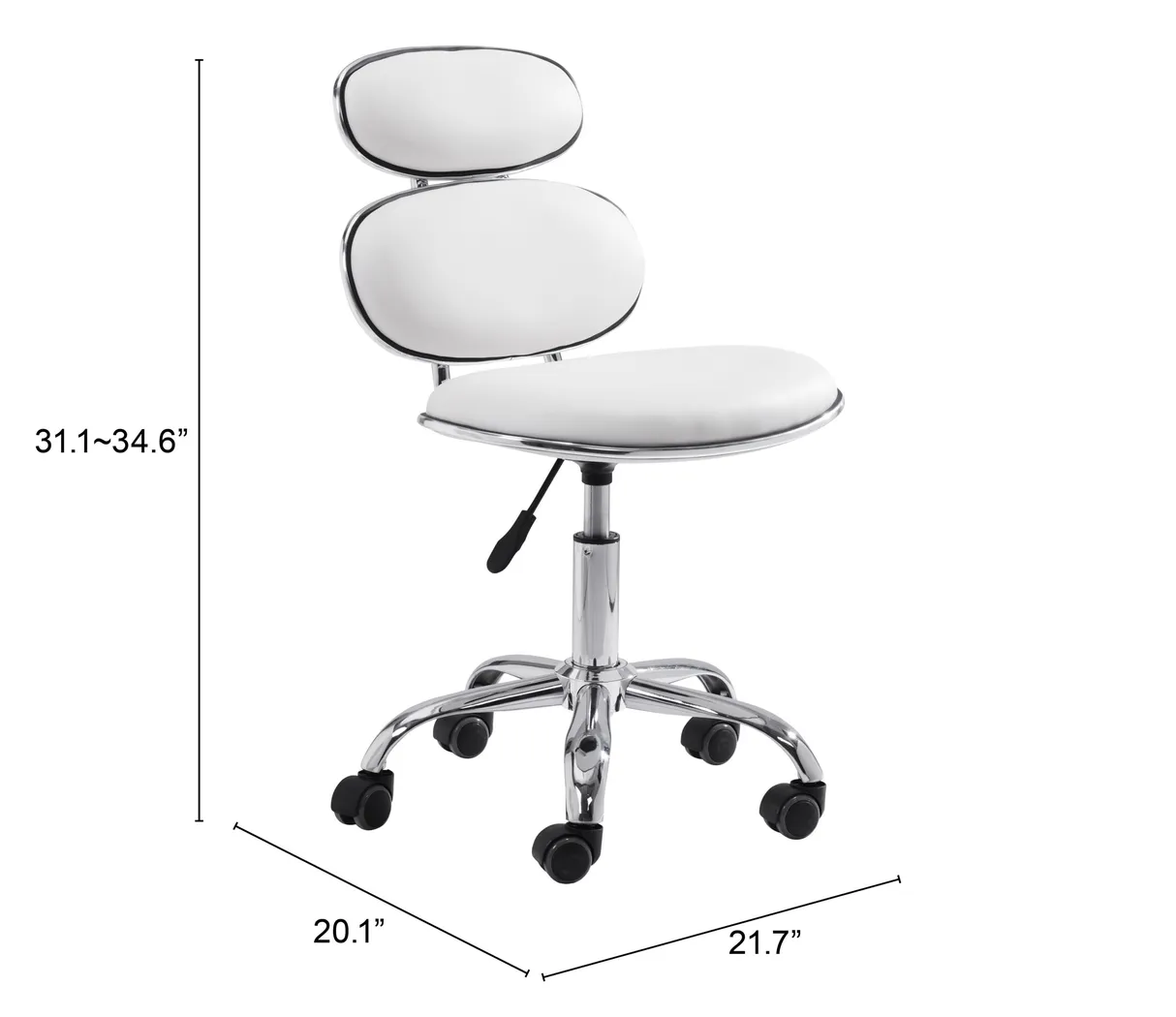 Blossomia White Office Chair - Thumbnail - Image 7
