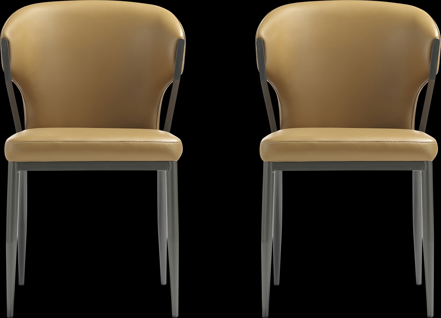 Blossompoint Camel Brown Dining Chair, Set of 2 - Thumbnail - Image 1