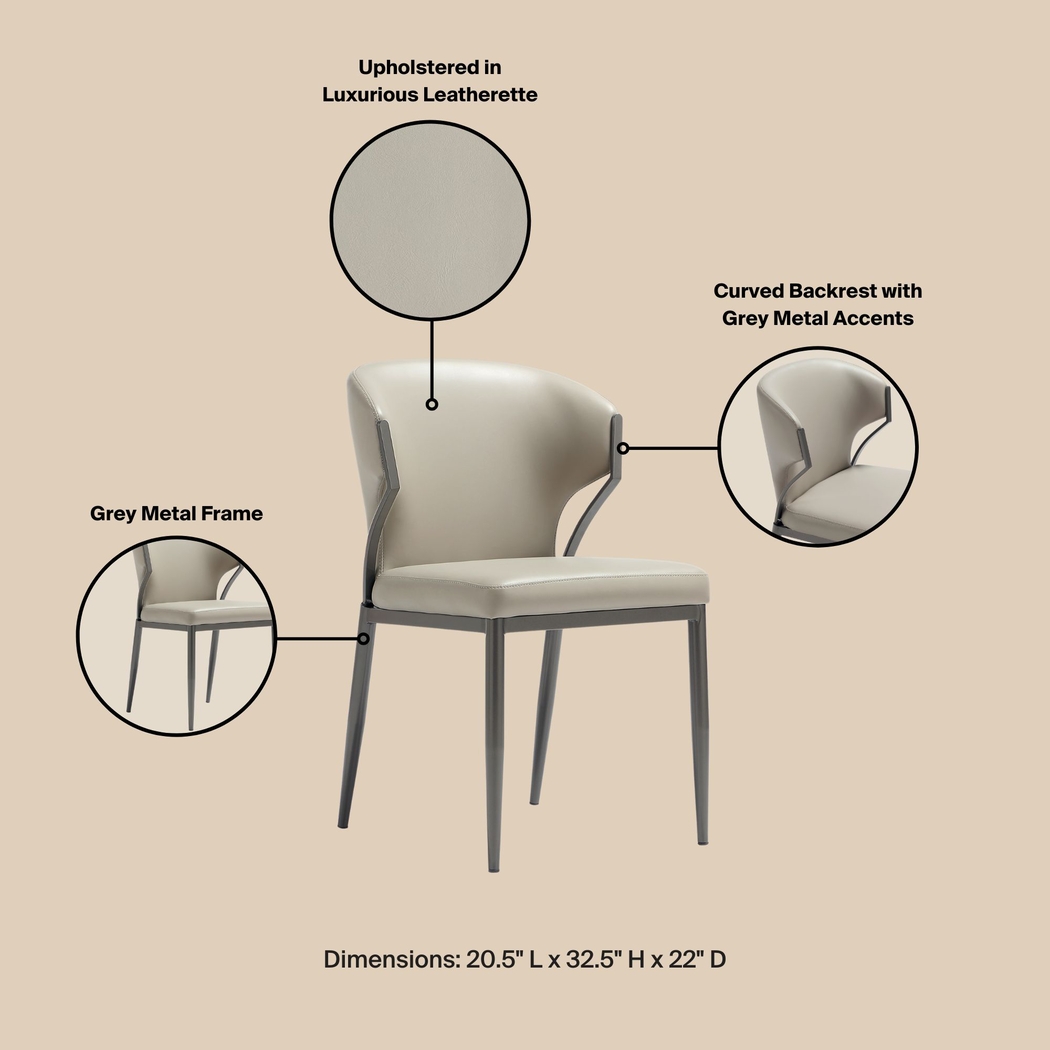 Blossompoint Light Gray Dining Chair, Set of 2 - Thumbnail - Image 8