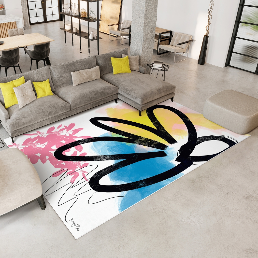 Blossomvale Pink 7'7 x 10'5 Rug - Thumbnail - Image 2