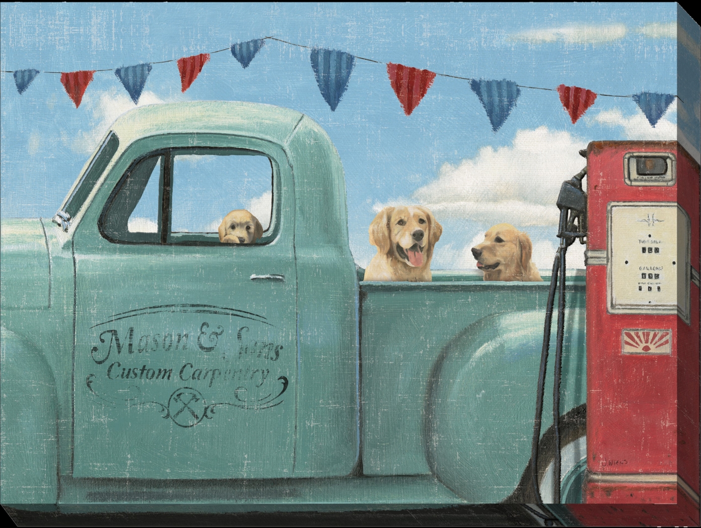 Blue Truck Ride Outdoor/Indoor Wall Art - Thumbnail - Image 1