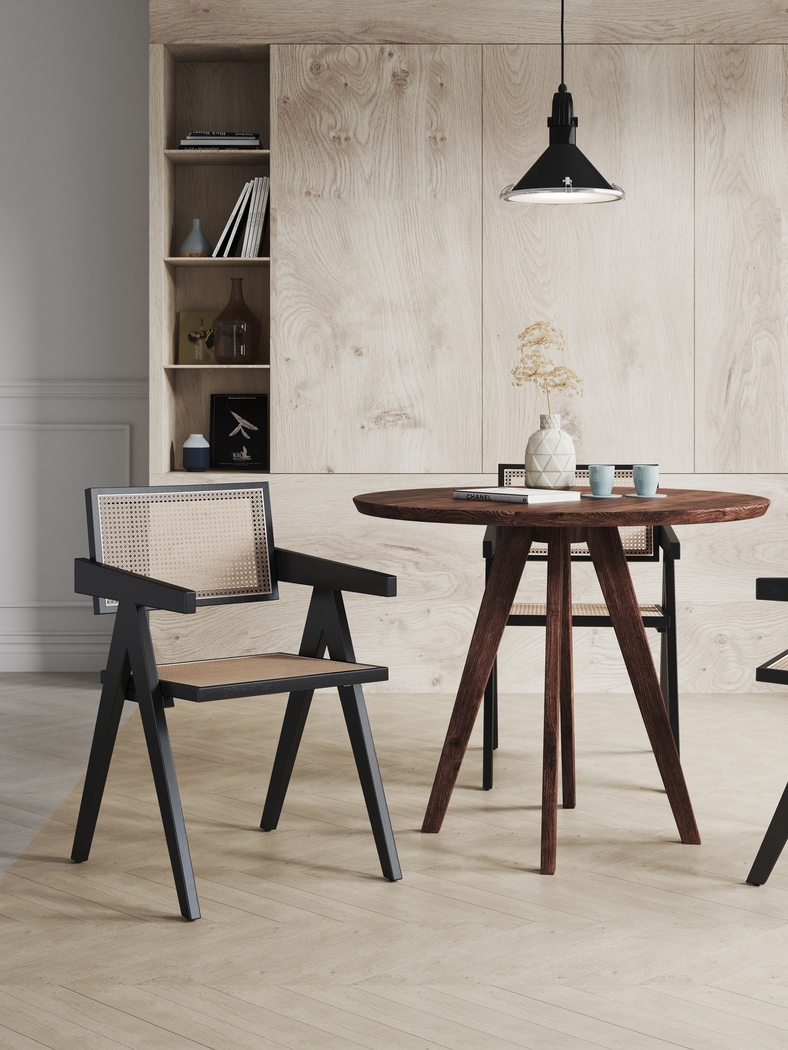 Bluesunny Black Arm Chair - Thumbnail - Image 2