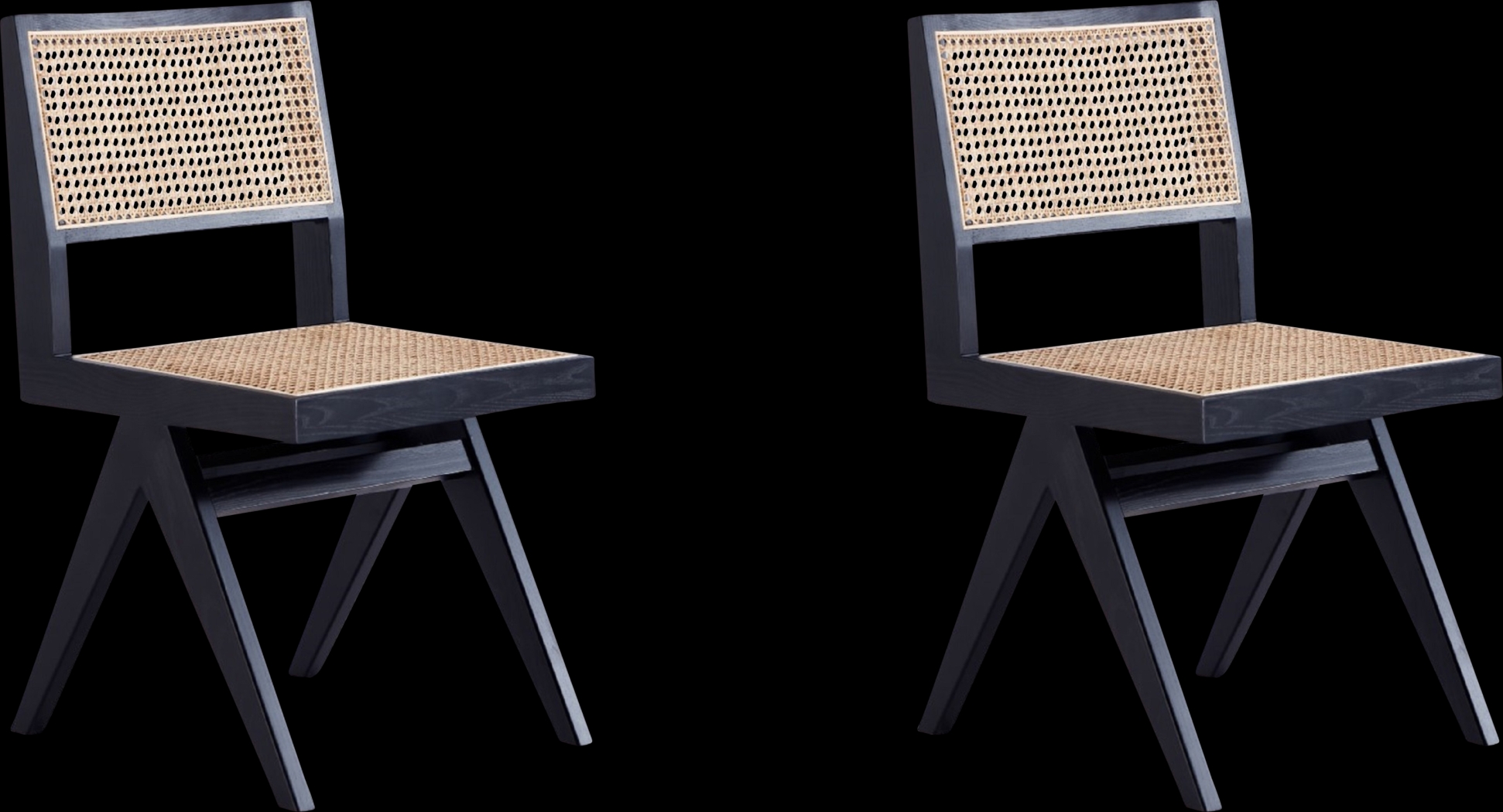 Bluesunny Black Side Chair, Set of 2 - Thumbnail - Image 1