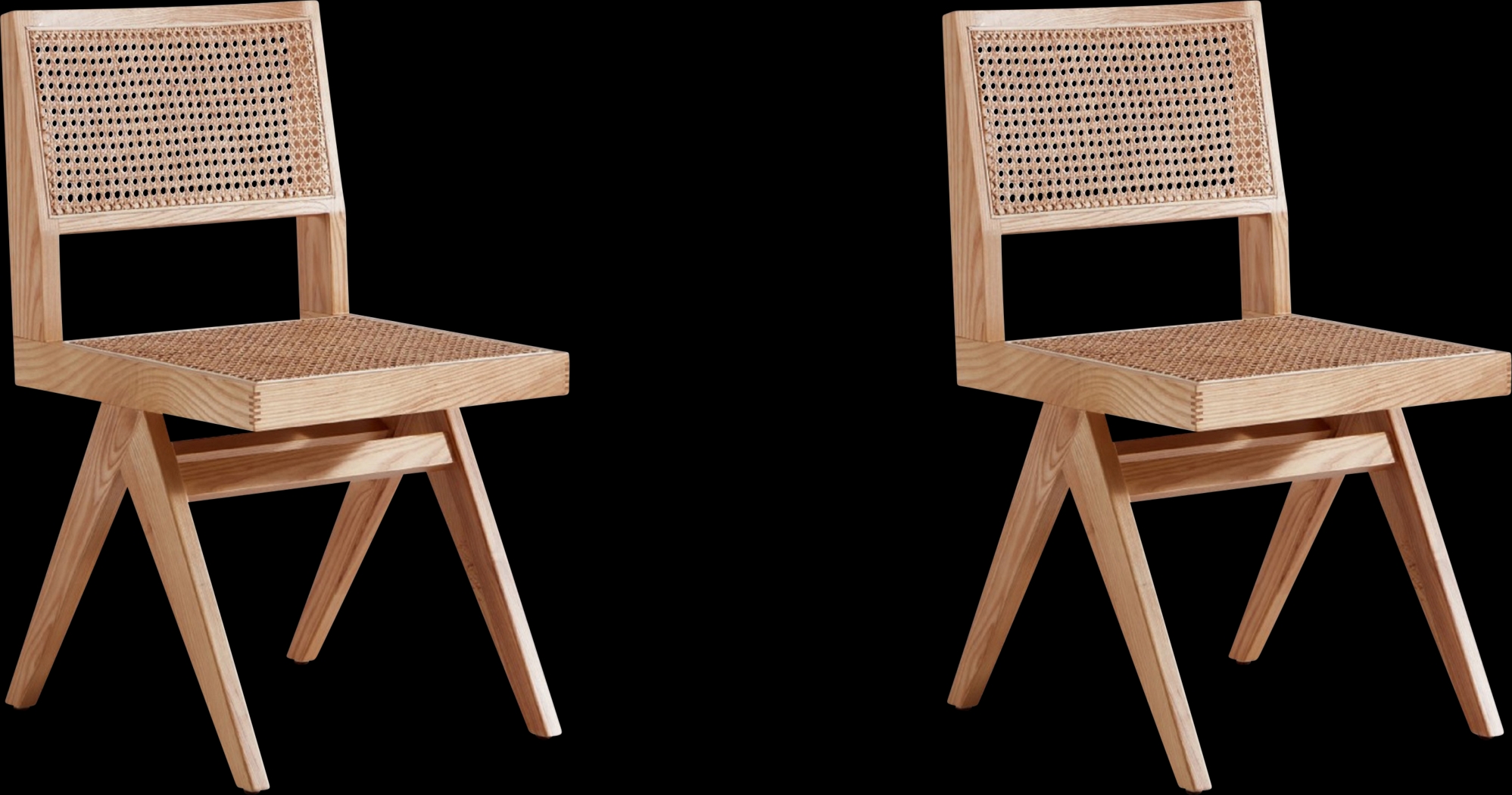 Bluesunny Natural Side Chair, Set of 2 - Thumbnail - Image 1