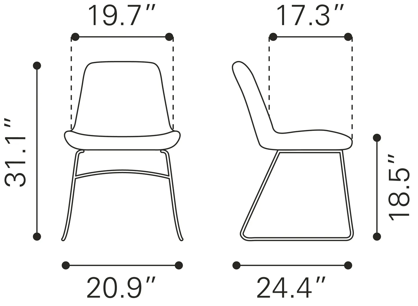 Bluffside Orange Dining Chair, Set of 2 - Thumbnail - Image 10