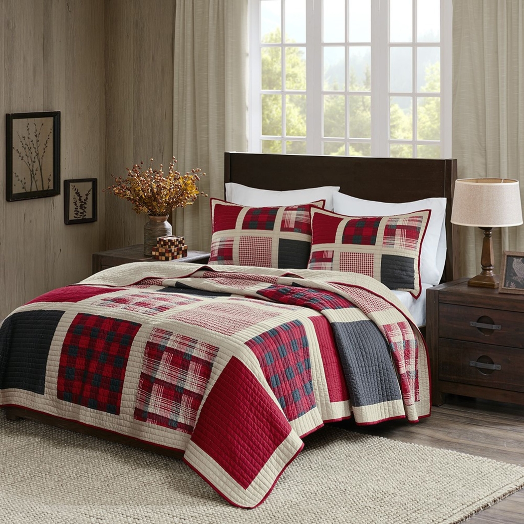 Blumentritt Red 3 Pc Full/Queen Quilt Set - Thumbnail - Image 2