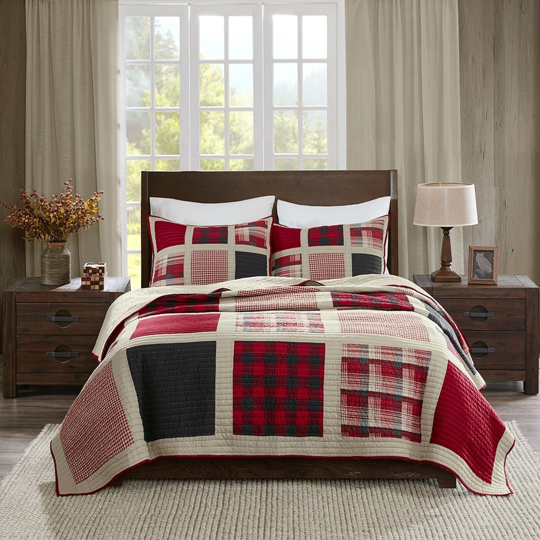 Blumentritt Red 3 Pc King/California King Quilt Set - Thumbnail - Image 1
