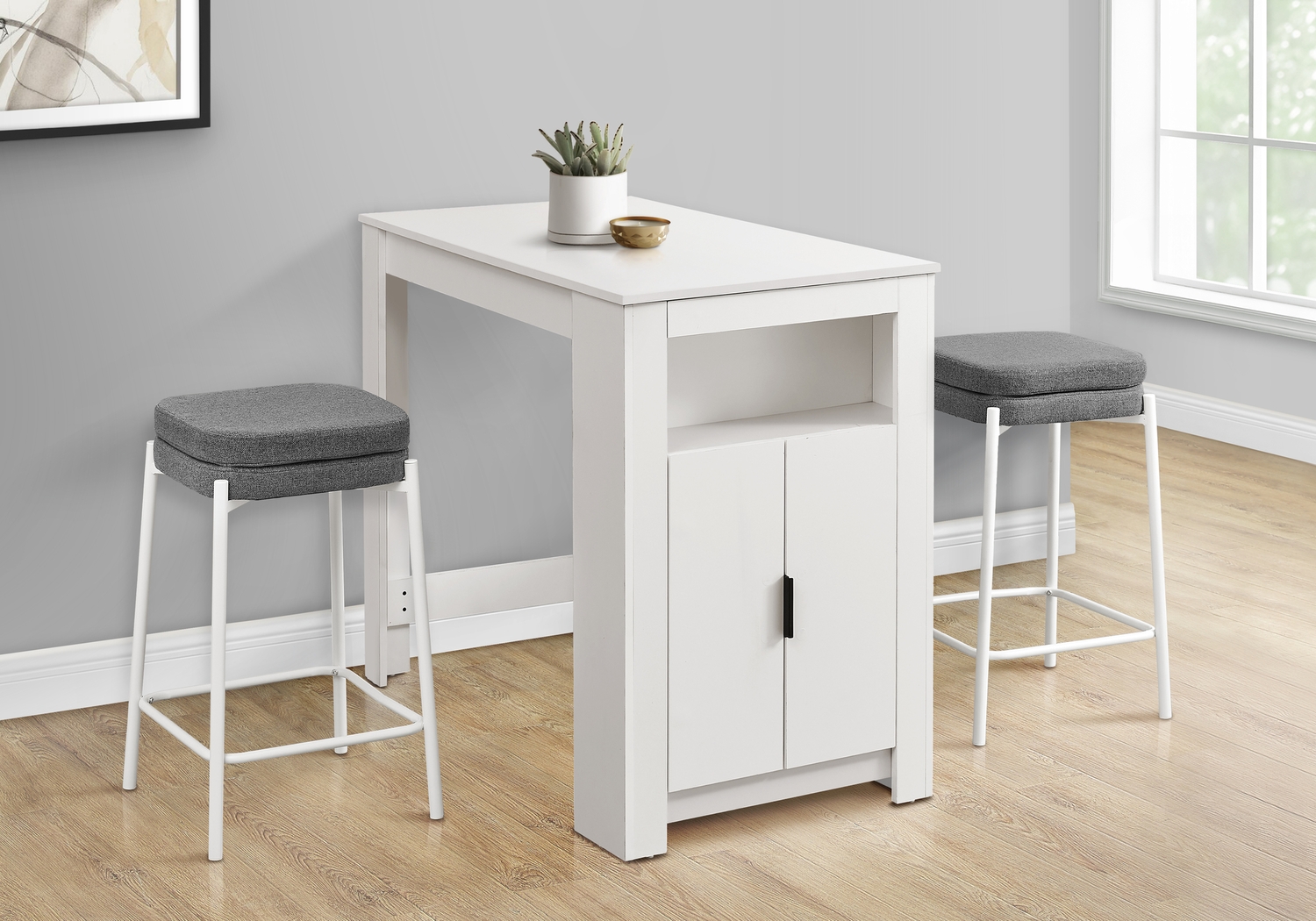 Blusage White Counter Height Dining Table - Thumbnail - Image 2