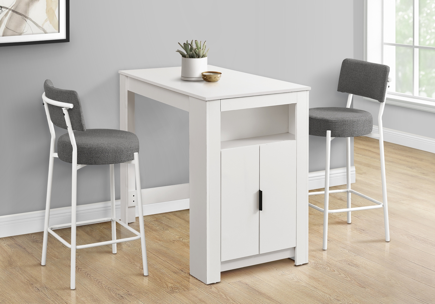 Blusage White Counter Height Dining Table - Thumbnail - Image 3