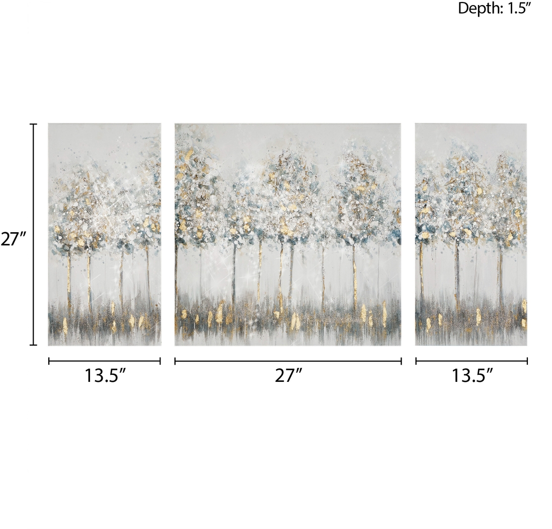 Bluxome Blue Printed Canvas Set of 3 - Thumbnail - Image 7