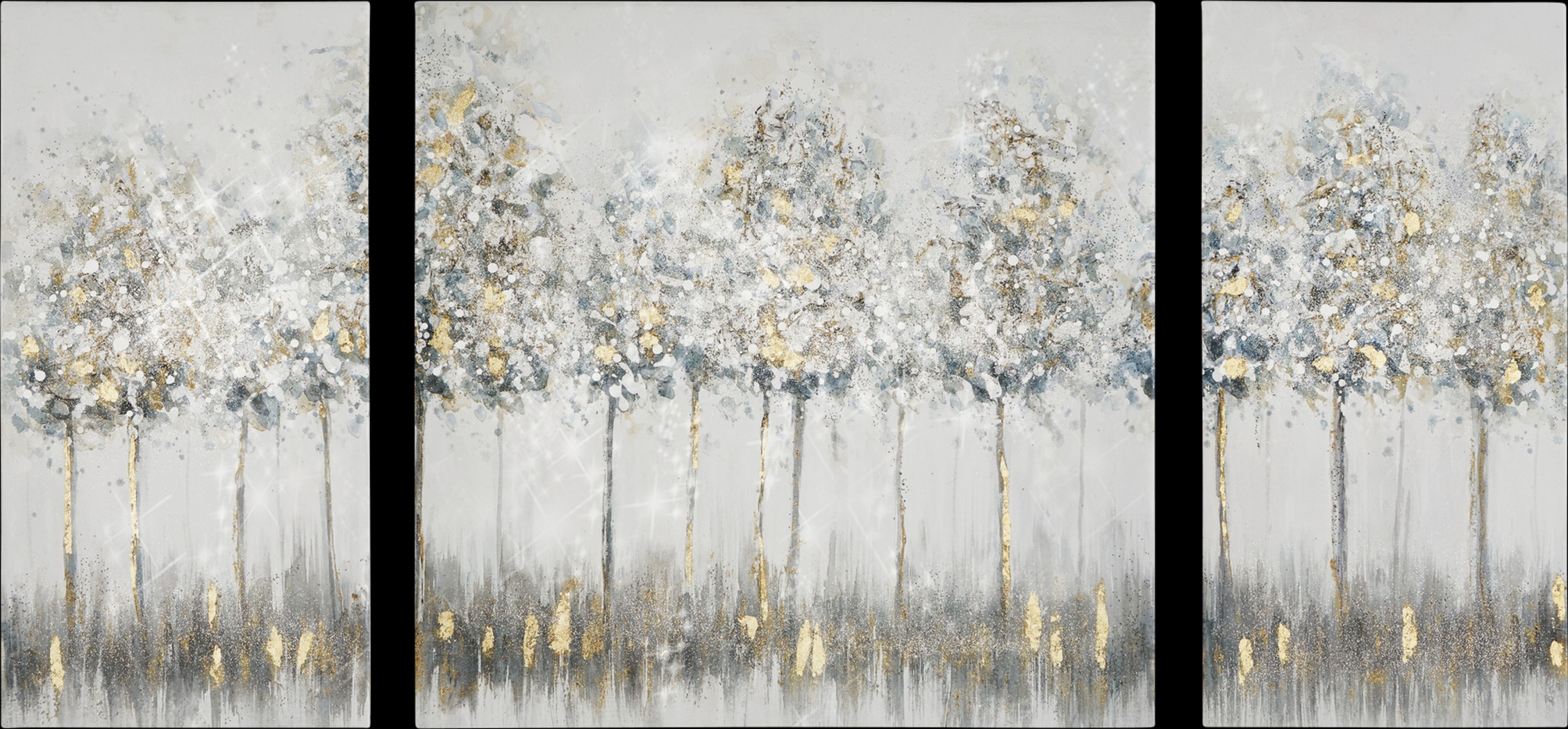 Bluxome Blue Printed Canvas Set of 3 - Thumbnail - Image 1