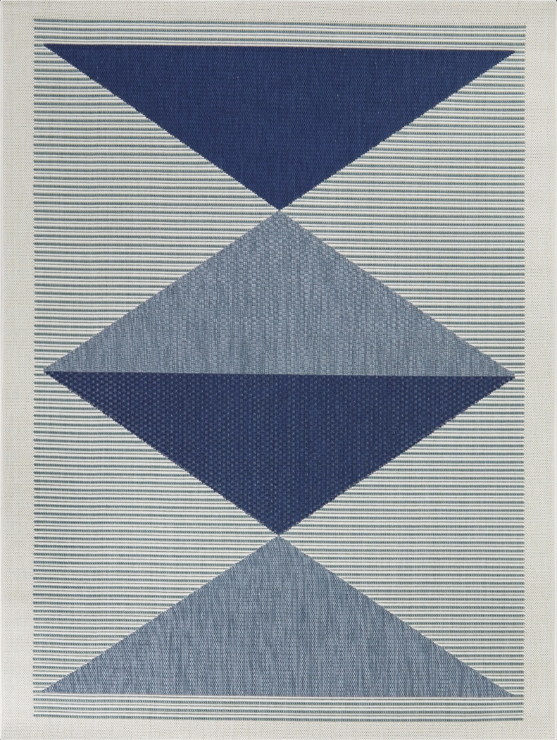 Blythe Blue 5'3 x 7' Indoor/Outdoor Rug - Thumbnail - Image 1