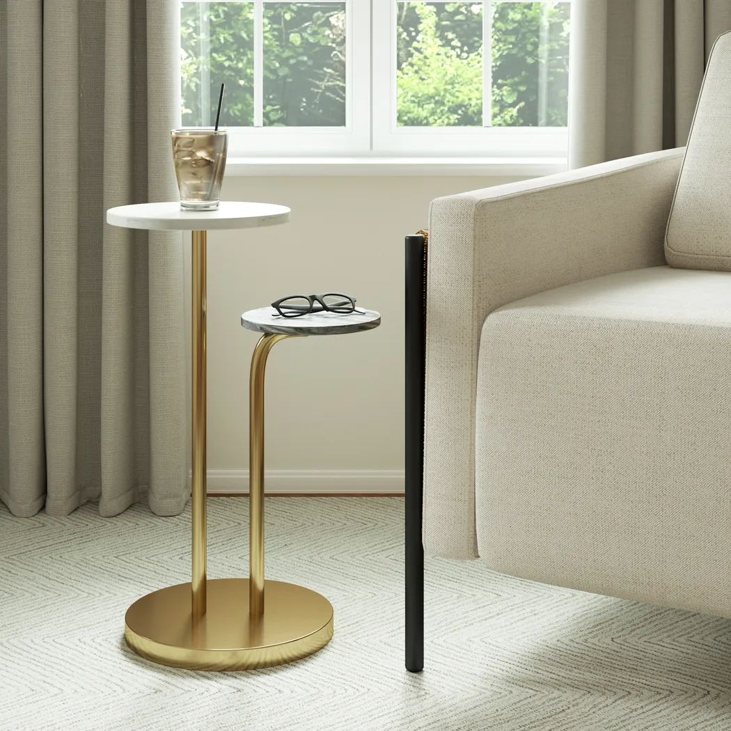 Boaba Gold Accent Table - Thumbnail - Image 2