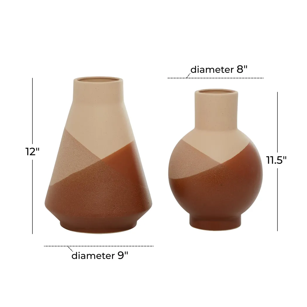 Boala Tan/Orange Vase, Set of 2 - Thumbnail - Image 8