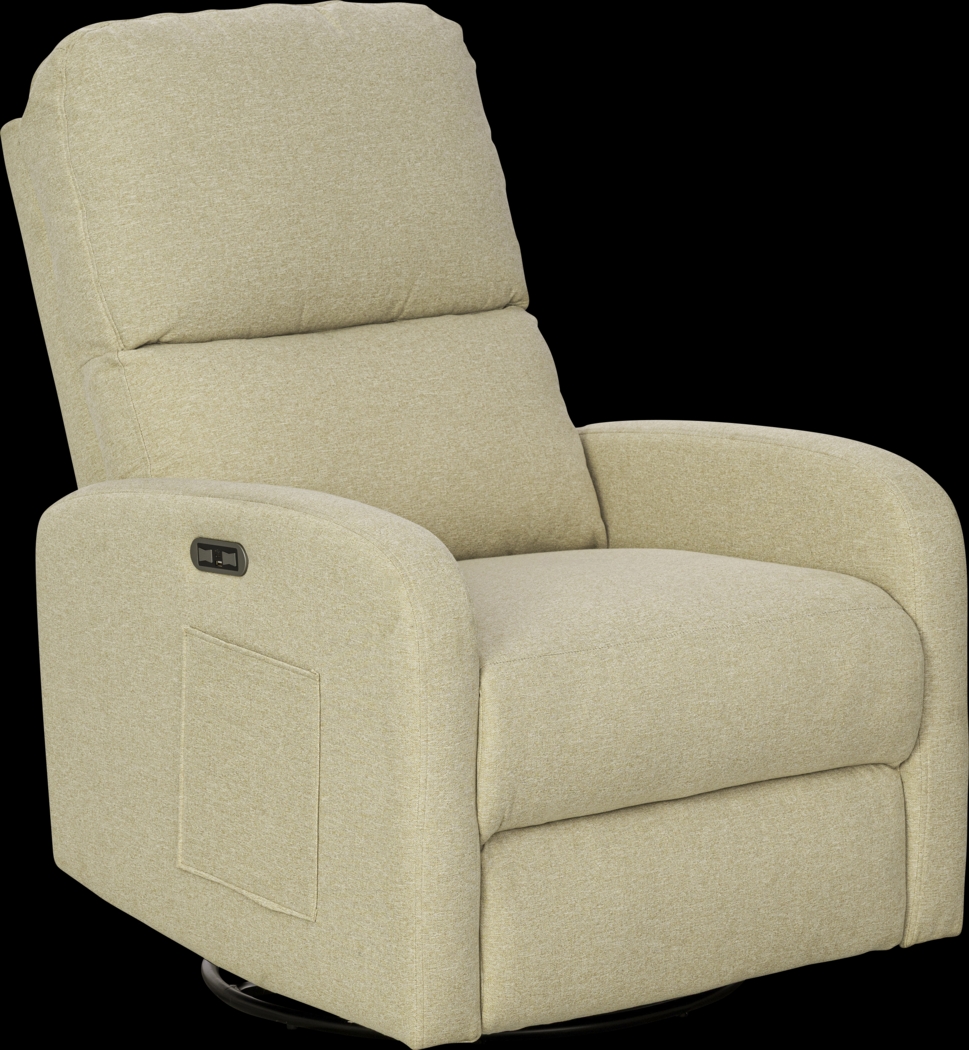 Boardew Beige Power Swivel Recliner - Thumbnail - Image 3