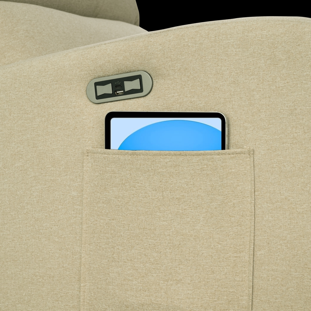 Boardew Beige Power Swivel Recliner - Thumbnail - Image 5