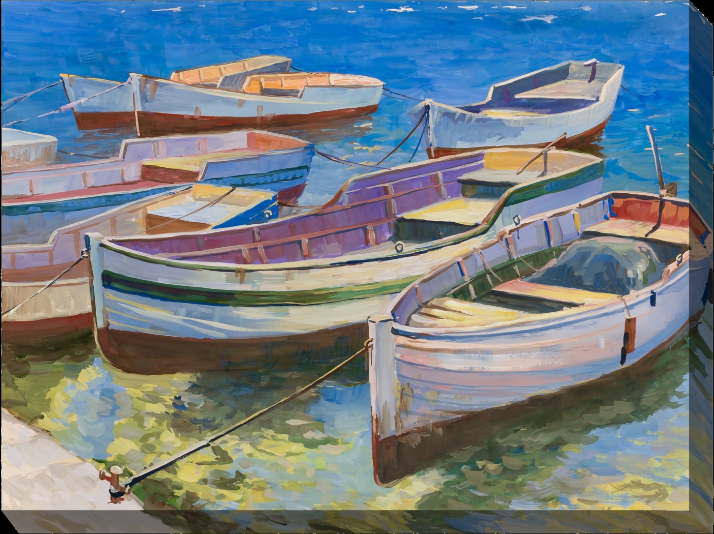 Boats at Bay Outdoor/Indoor Wall Art - Thumbnail - Image 1