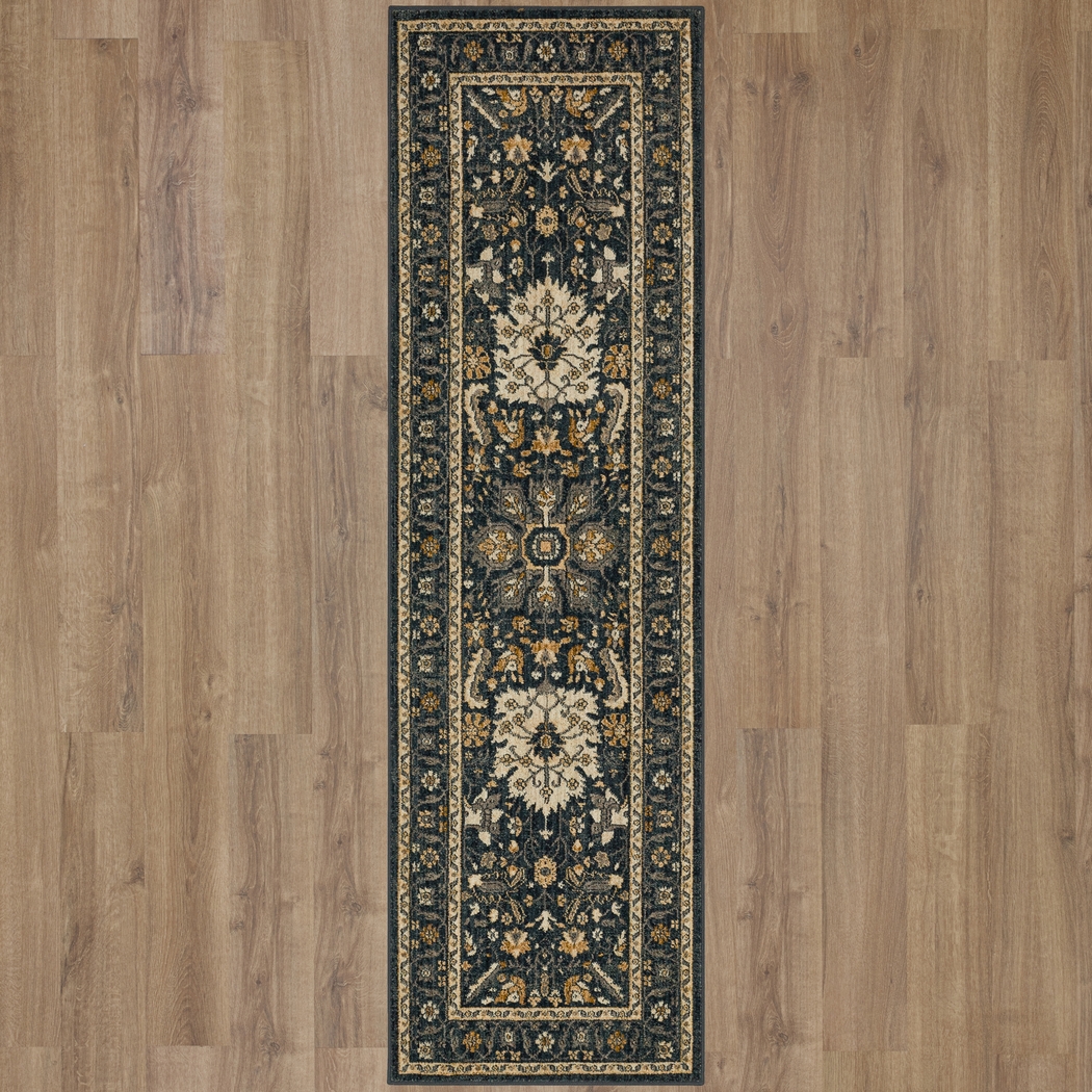 Bobby Berk Amara Blue 2'4 x 7'10 Runner Rug - Thumbnail - Image 2