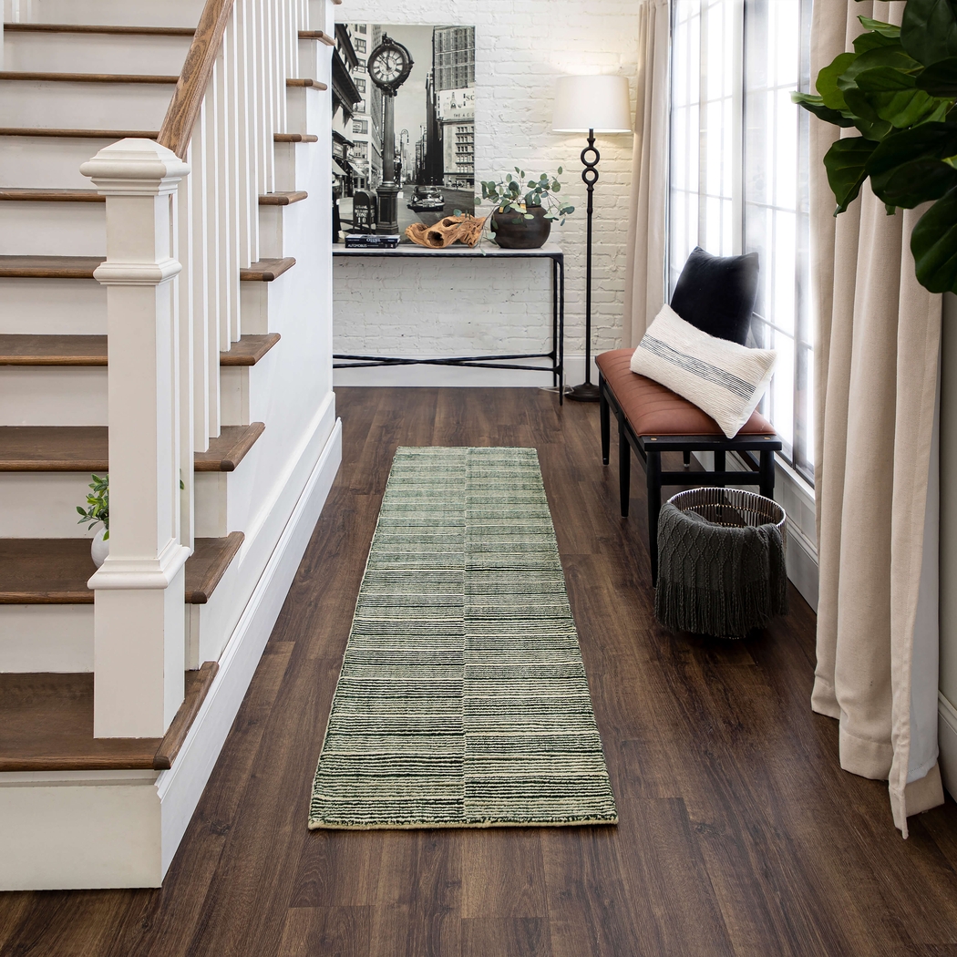 Bobby Berk Broken Stripe Blue 2' x 8' Runner Rug - Thumbnail - Image 2